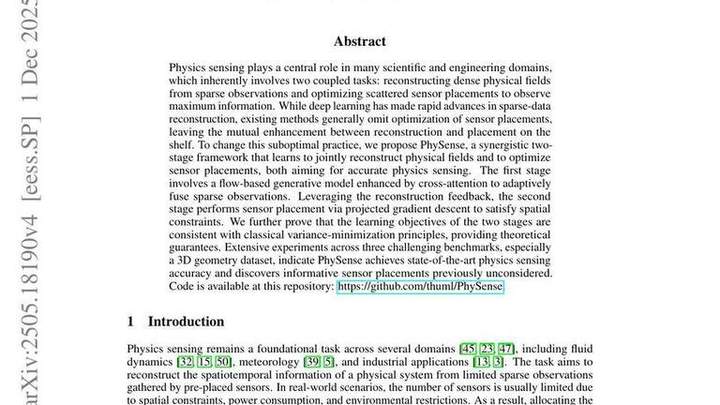 PhySense: Sensor Placement Optimization for Accurate Physics Sensing